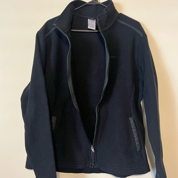 Patagonia Women’s Sz XL Full Zip Fleece Jacket Black Made in USA. - Picture 8 of 14
